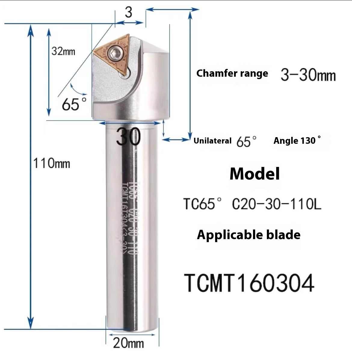 1144-Shedding type fixed-point chamfering cutter 30 degree 45 degree 60 degree chamfering cutter bar SSK/SSP/TCM/SSY/SSO/SSH Shandong Denso Pricision Tools Co.,Ltd.
